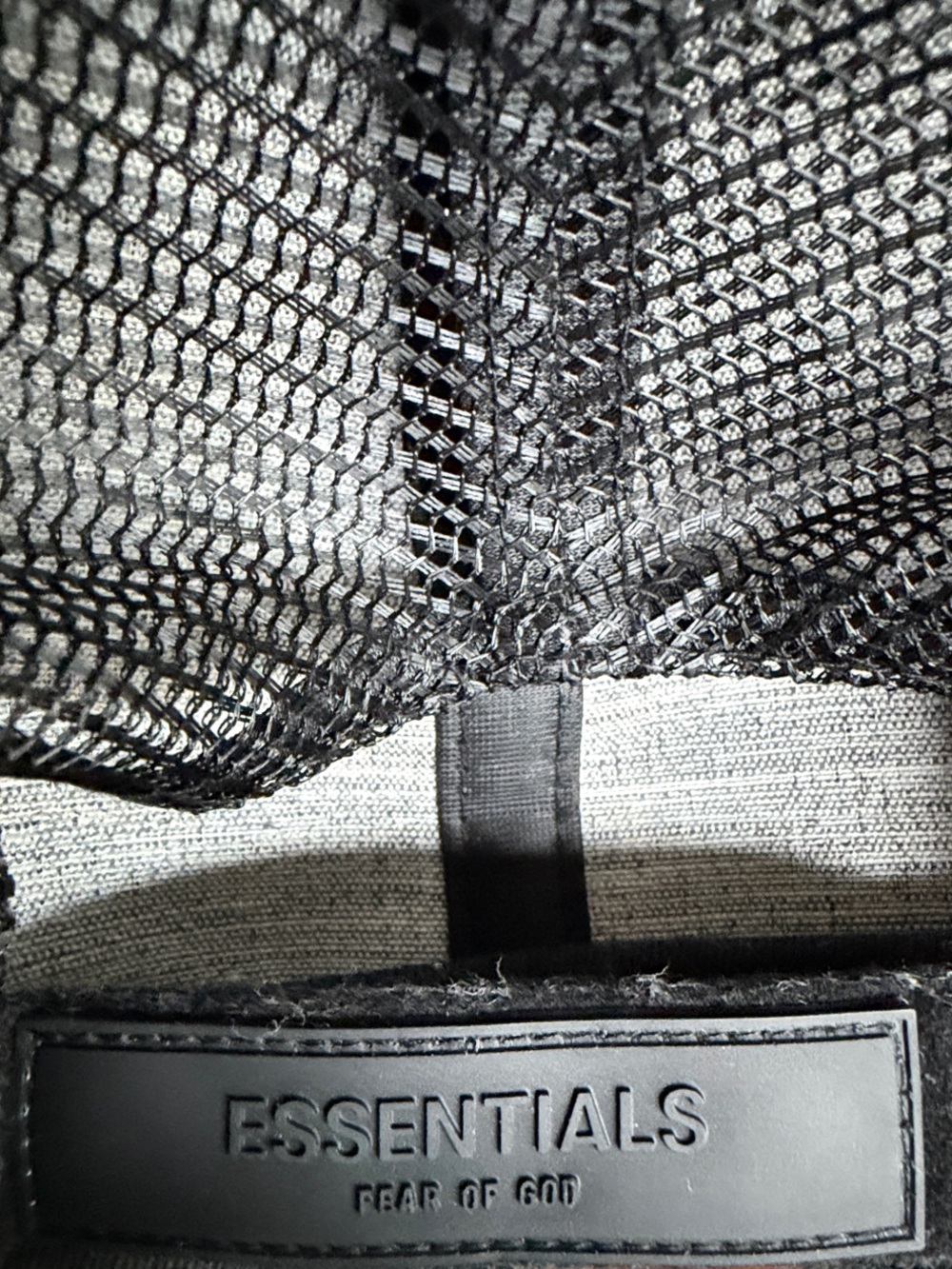Fear of God Black Trucker Hat with Cream 'E' Patch - Picture 2 of 5